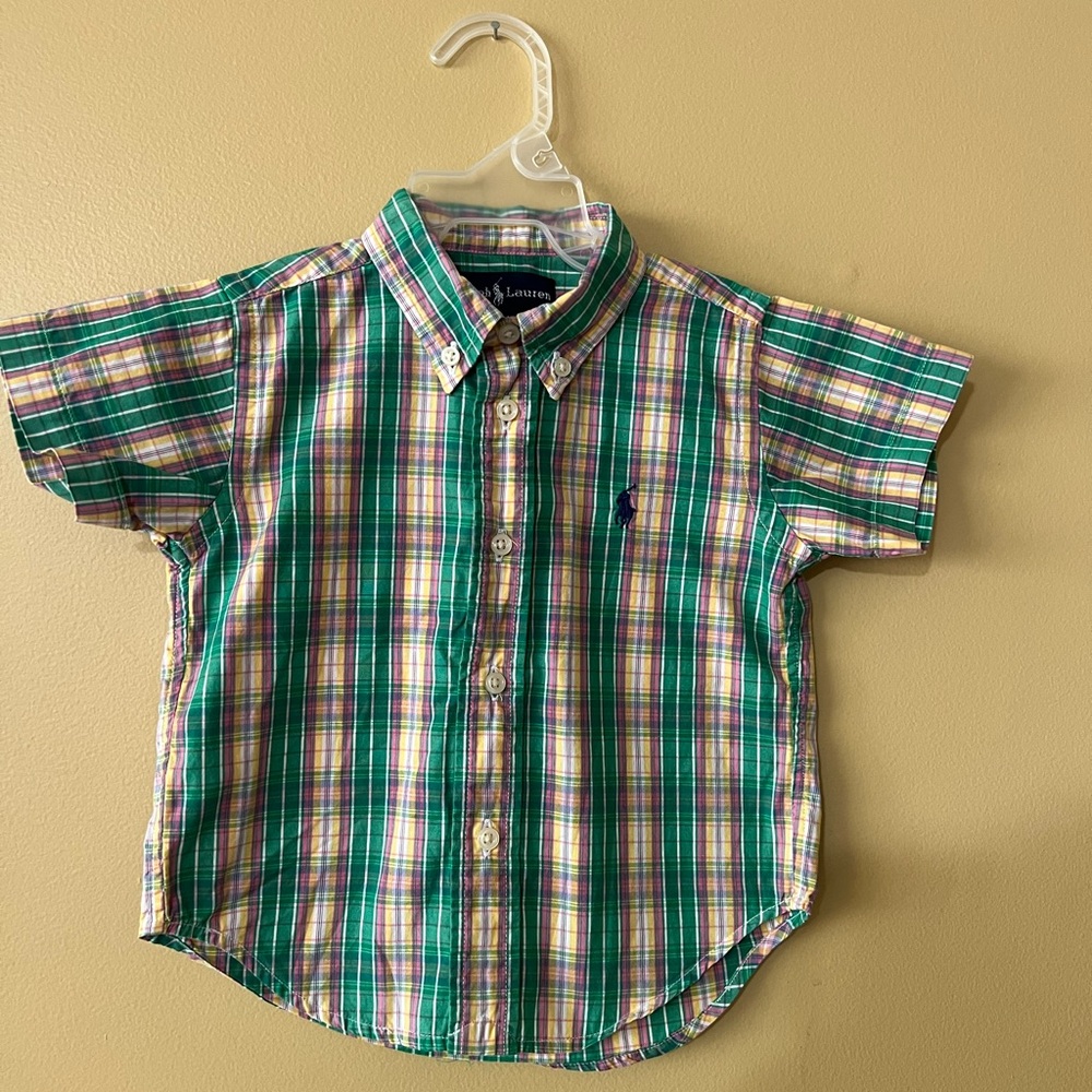 Ralph Lauren Multicolor Plaid Kids Button Down Shirt